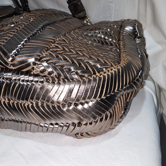 Anya Hindmarch Metallic Woven-Leather Bag - Picture 11 of 16
